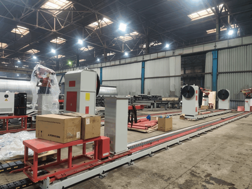 Industrial robot track integration